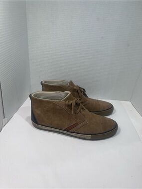 Original Penguin Tan Suede Chukka Boots with Navy Heel Accent